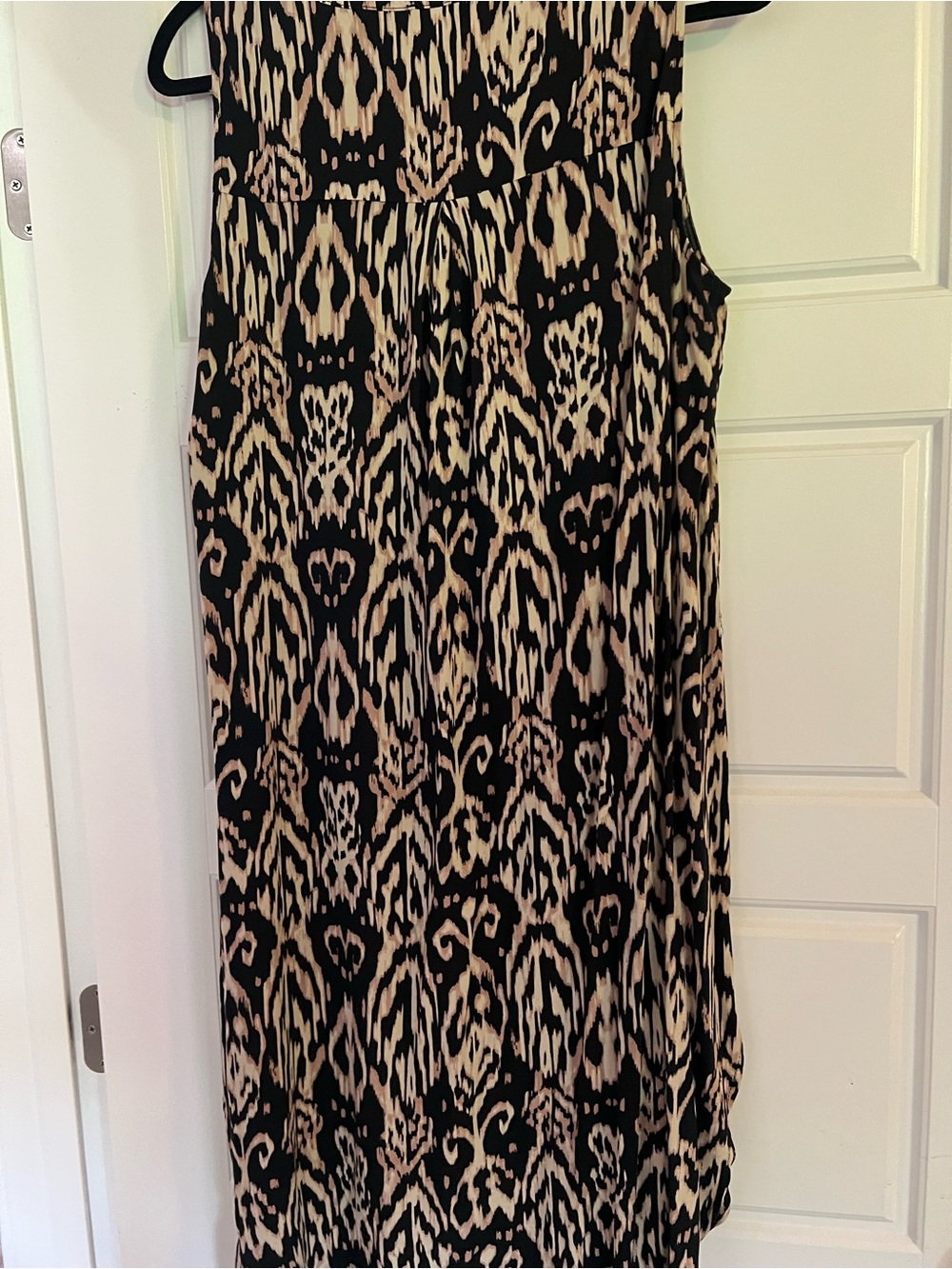 Black and Beige Patterned Women's Skirt